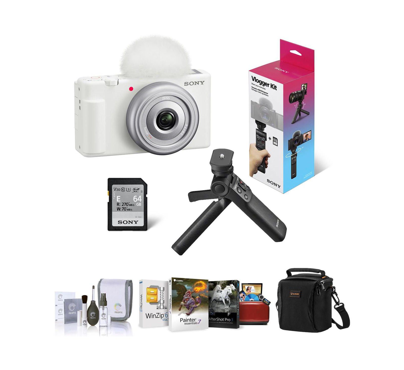 Vlogging камера Sony ZV-1F, White, комплект с аксессуарами