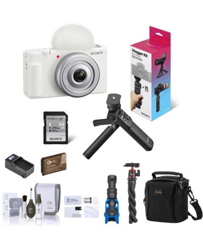 Камера Sony ZV-1F Vlogging Camera White Bundle с аксессуарами