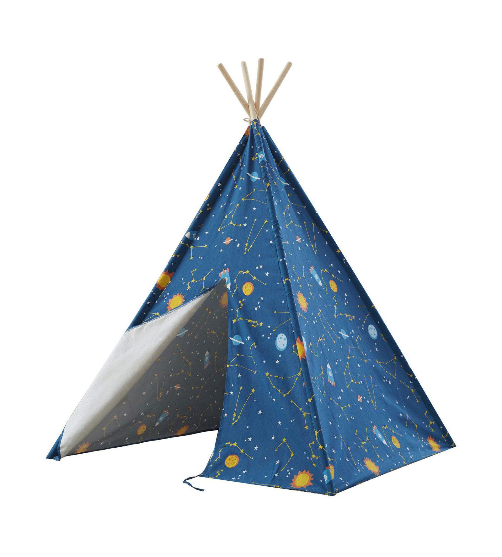 Asweets Starry Sky Glow-in-the-Dark Canvas Teepee Tent, Ages 3+