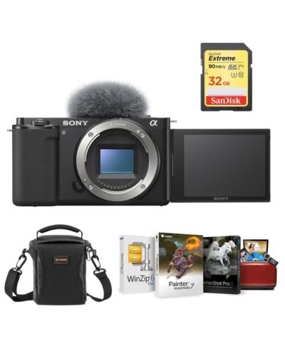 Зеркальная камера Sony ZV-E10 Black с комплектом ПО и сумкой