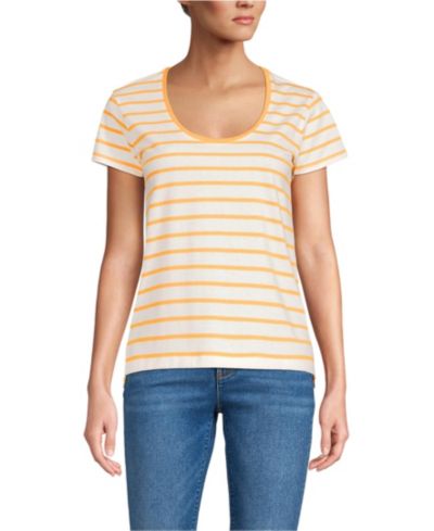 Ivory/mango breton stripe
