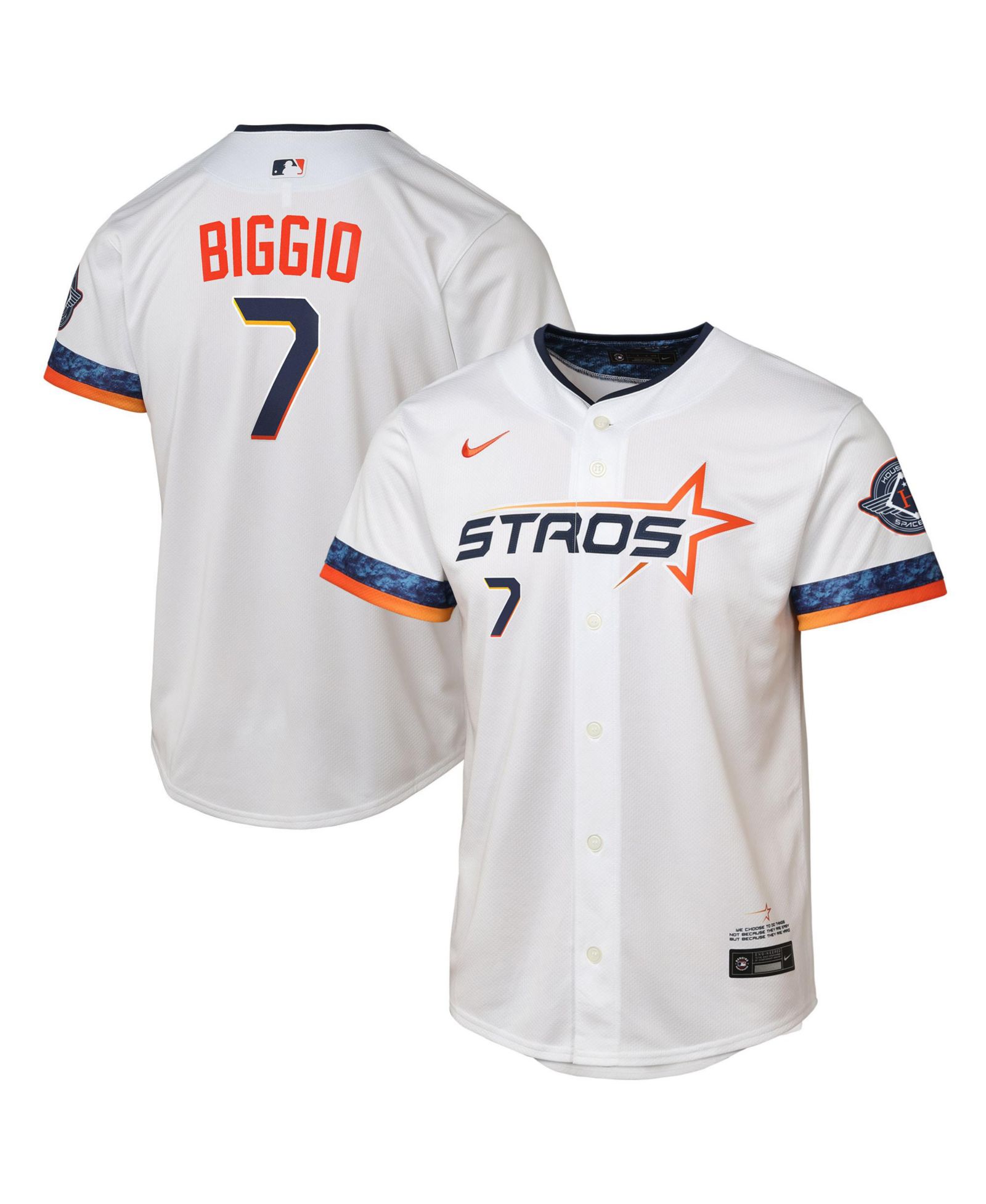 Детская джерси Nike Craig Biggio Houston Astros 2025 City Connect Limited Player, белая