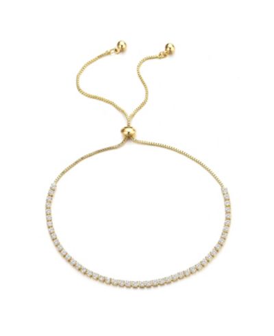 Браслет ADORNIA Gold Adjustable Tennis Bolo