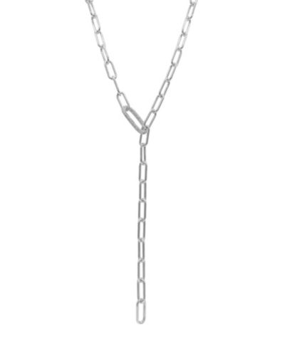ADORNIA Серебряная колье Lariat с кристаллами