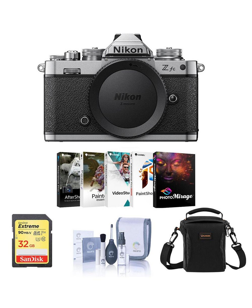Nikon Z fc DX-Format Mirrorless Camera with PC Software, Accessories Kit