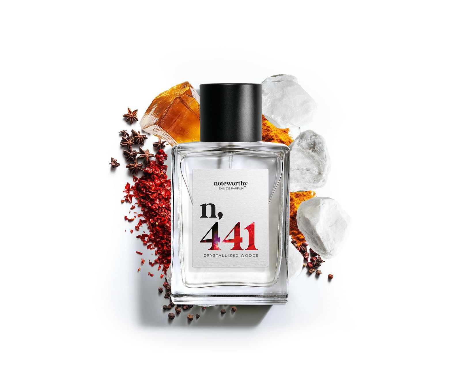 Noteworthy n,441 Eau De Parfum | Crystalized Woods | Spices Musk Amber Fragrance