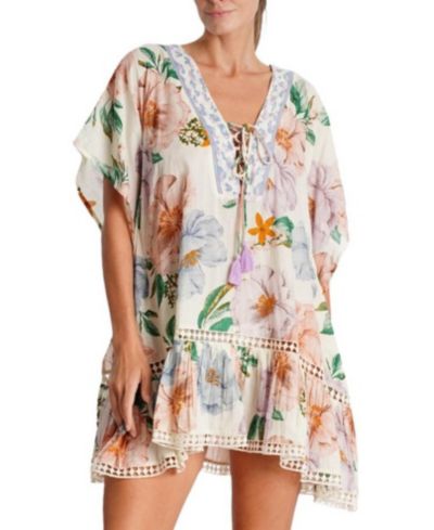 Женское кафтан La Moda Clothing Serena Bloom Embroidered