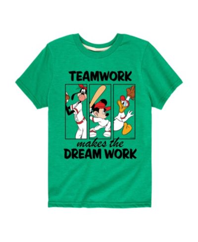 Disney Детская футболка с графическим принтом Teamwork Makes The Dream Work
