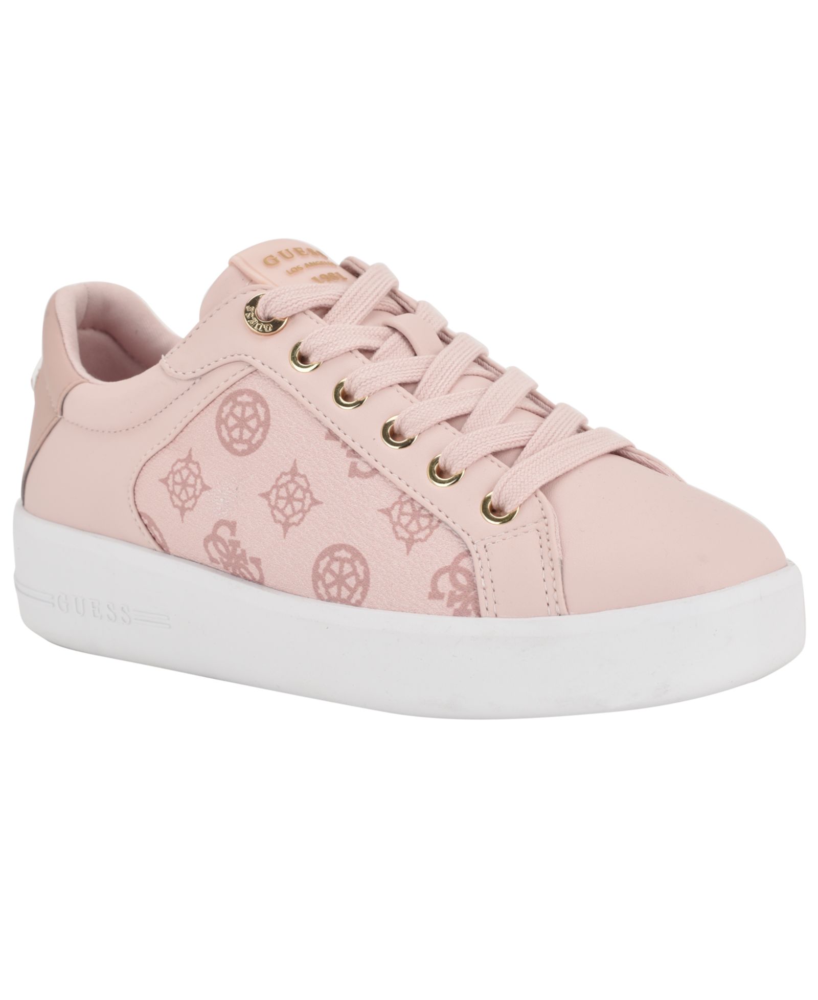 GUESS Women's Ronii Quattro G Peony Jacquard Lace-Up Sneakers