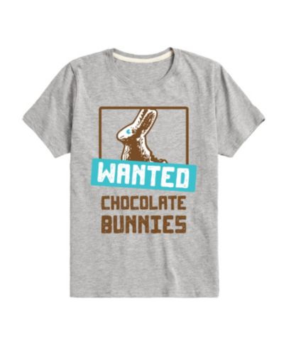 Hybrid Toddler Boys Wanted Chocolate Bunnies Easter Graphic T-Shirt