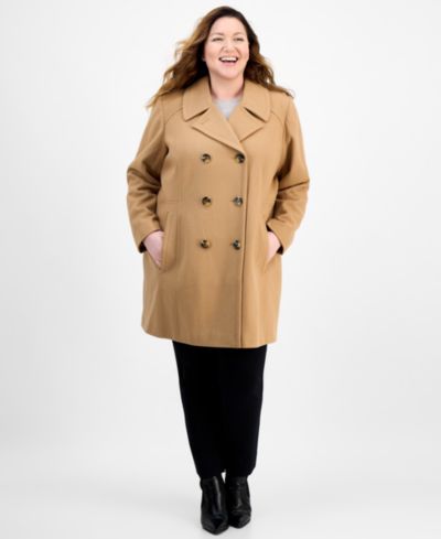 Женское двубортное пальто Anne Klein Plus Size