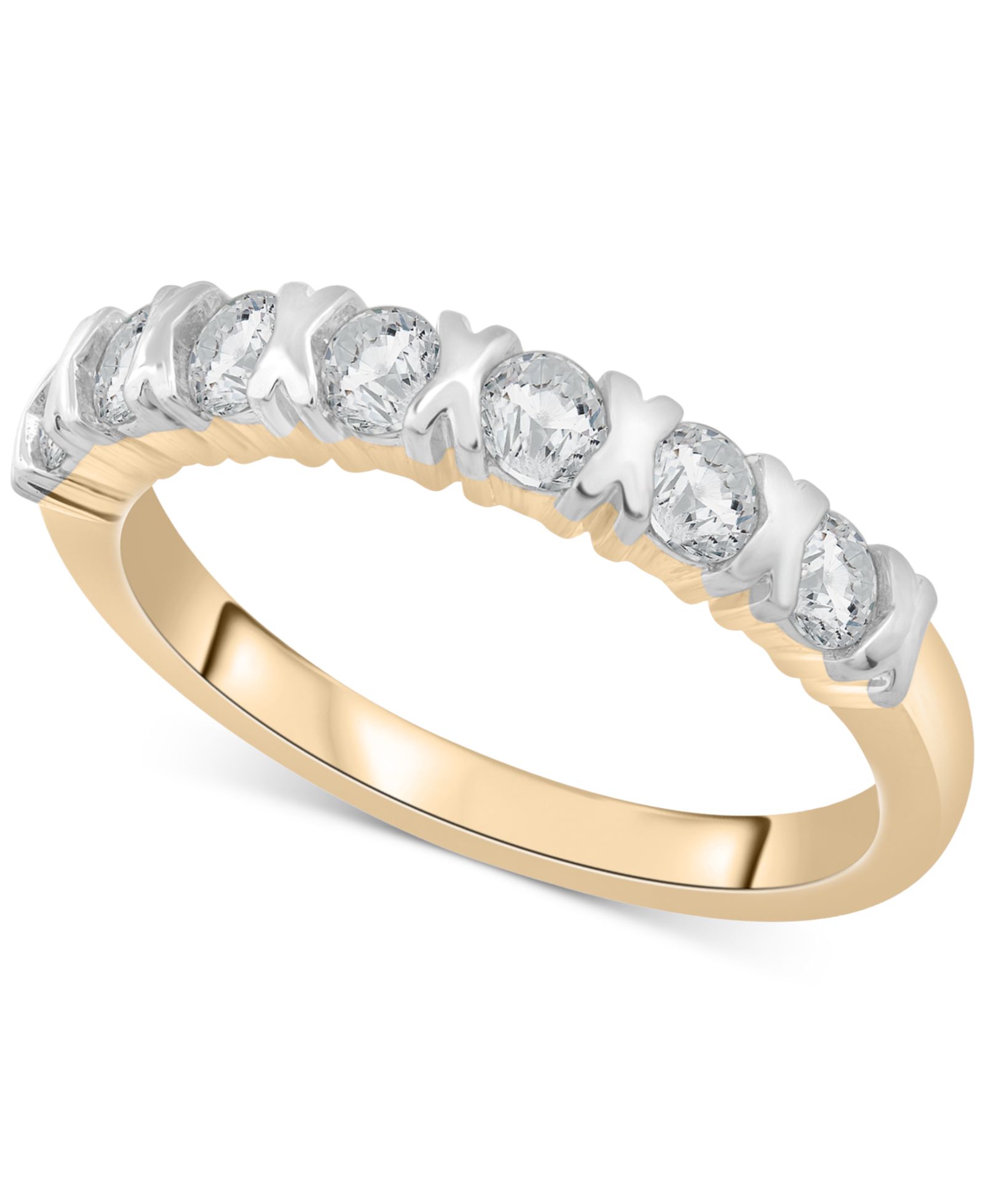 Кольцо с бриллиантами (1/2 ct. t.w.) из желтого золота 14k