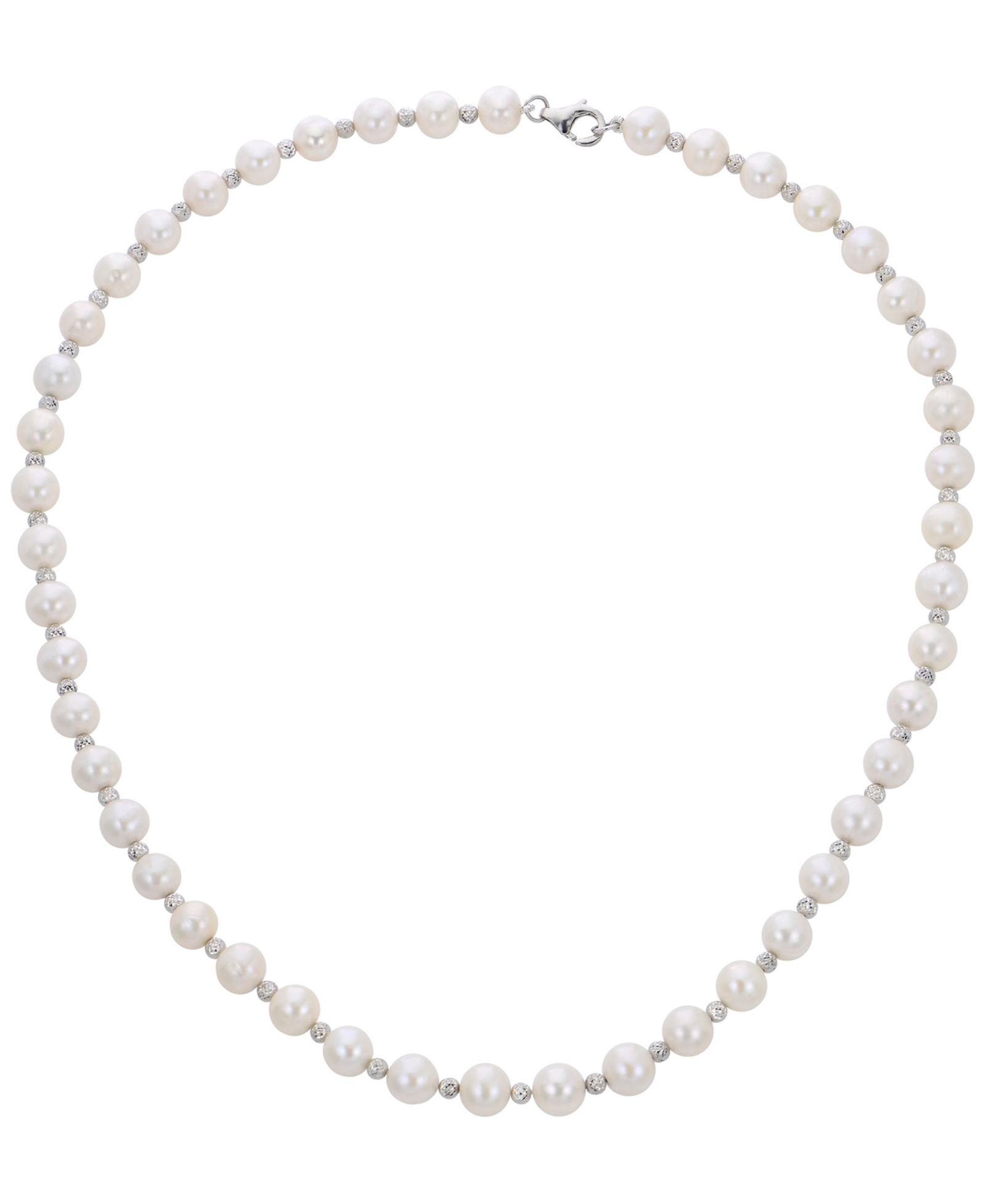 Ожерелье Macy's Cultured Freshwater Pearl (7-8mm) with Brilliance Beads in Sterling Silver