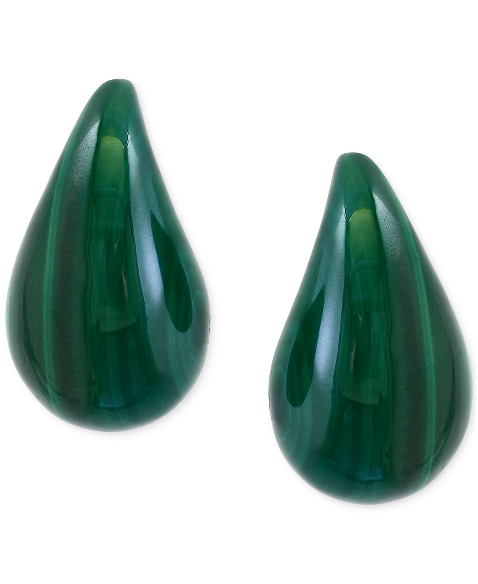 Серьги-гвоздики EFFY® Malachite Fancy-Cut Curved Teardrop из 14k золота