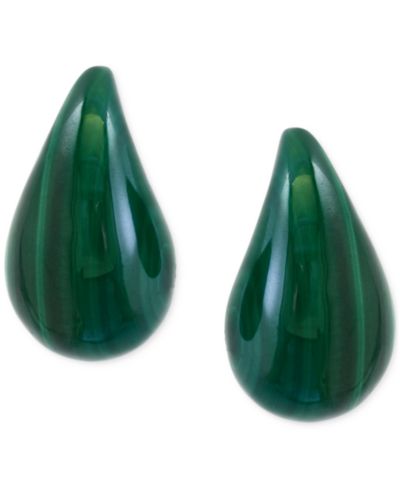 Серьги-гвоздики EFFY® Malachite Fancy-Cut Curved Teardrop из 14k золота