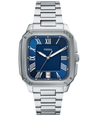 Мужские часы Fossil Crosby Three-Hand Date Stainless Steel 42mm