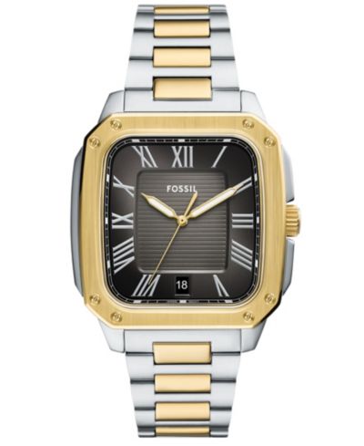 Мужские часы Fossil Crosby Three-Hand Date Two-Tone Stainless-Steel 42mm
