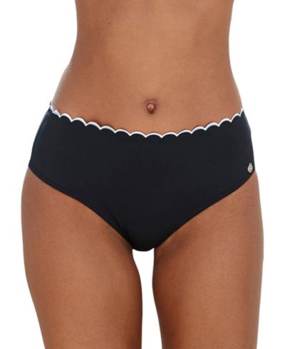 LASCANA Women's Scalloped Classic Bikini Swim Bottom