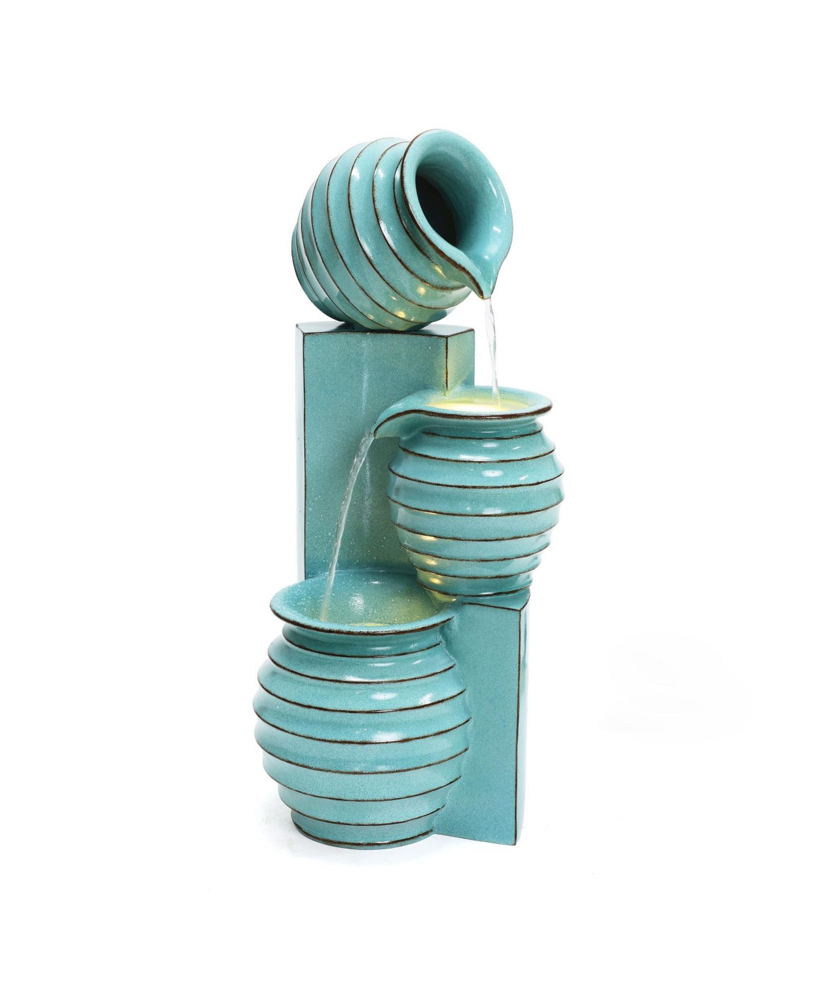 Уличный фонтан LuxenHome Aqua Blue 3-Tier Polyresin с подсветкой