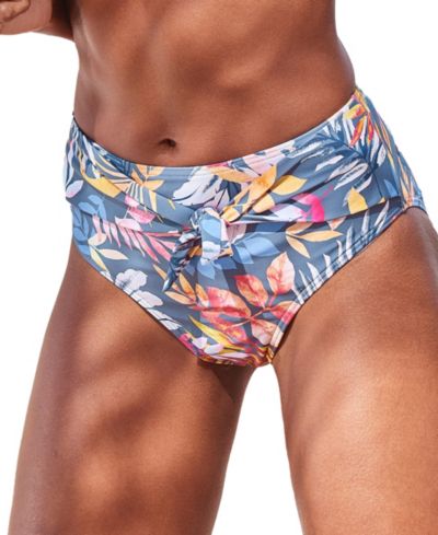 LASCANA Women's Floral Print High Waist Bikini High-Waist Swim Bottom