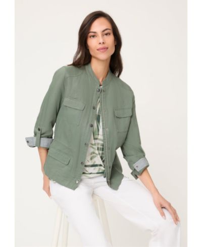 Olsen Women's Linen Blend Safari Jacket