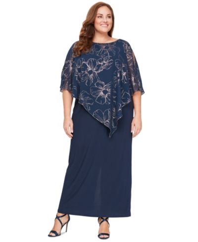 SL Fashions Платье Plus Size с цветочным принтом