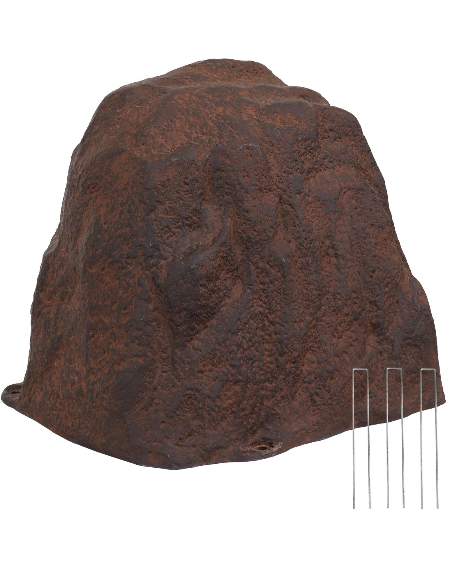 Sunnydaze Decor Outdoor Polyresin Landscape Rock Septic Cover with Stakes