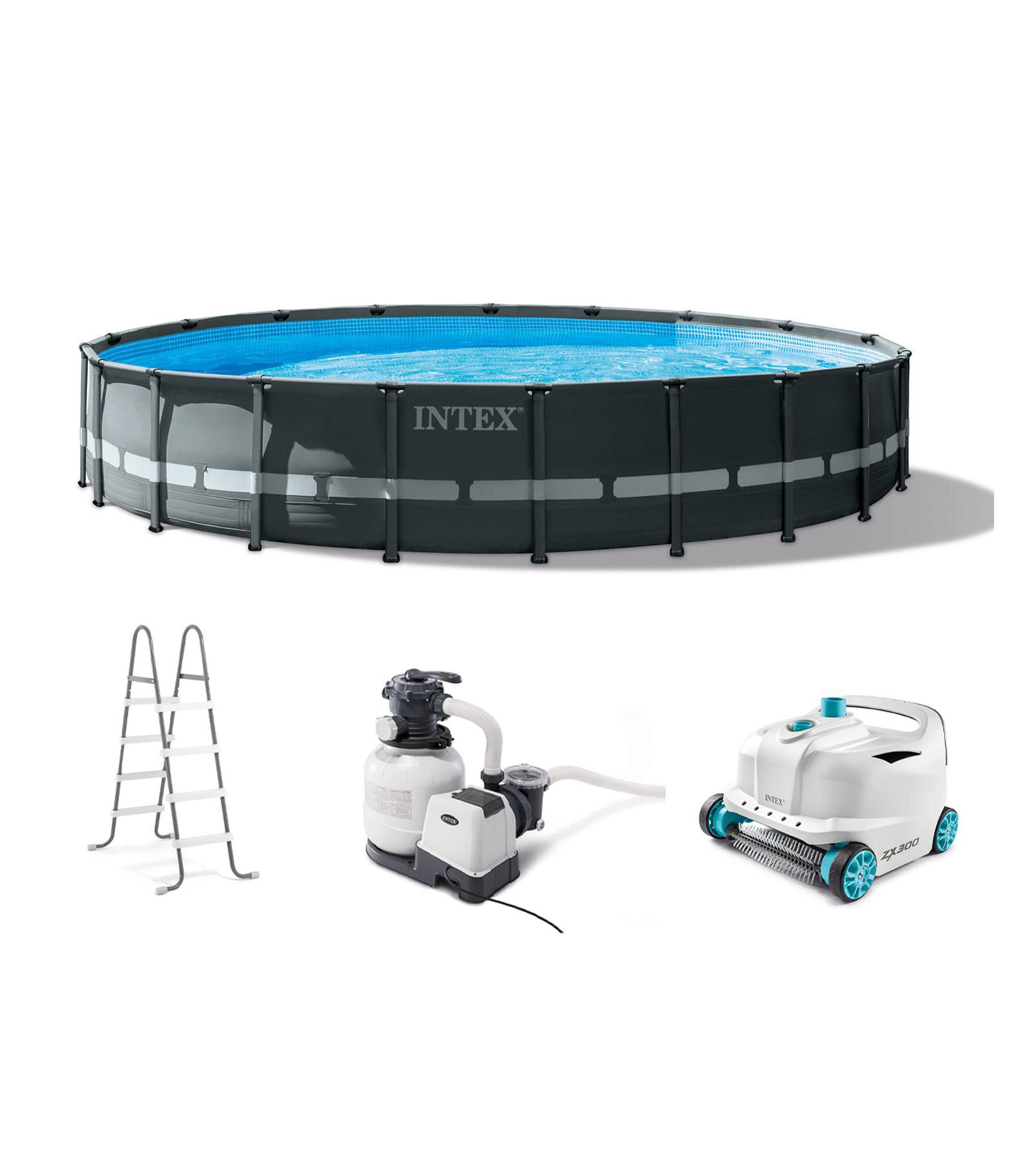 Набор бассейн INTEX 26333EH 20' x 48" Round Ultra XTR с роботом-пылесосом