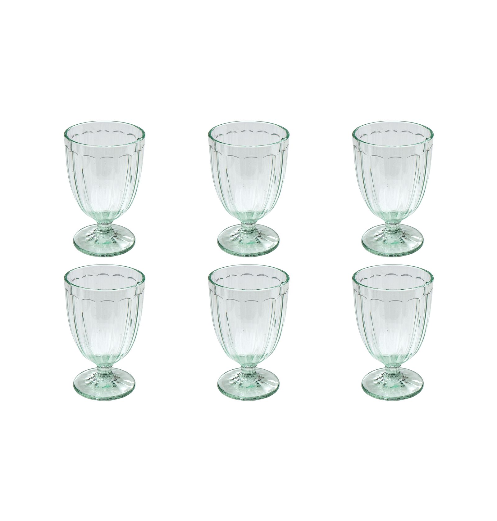 Стаканы Abode Homewares Simple Scallop Jumbo, набор 6 шт.