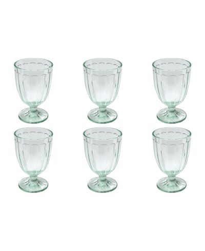 Abode Homewares Simple Scallop Jumbo Glasses, Set of 6