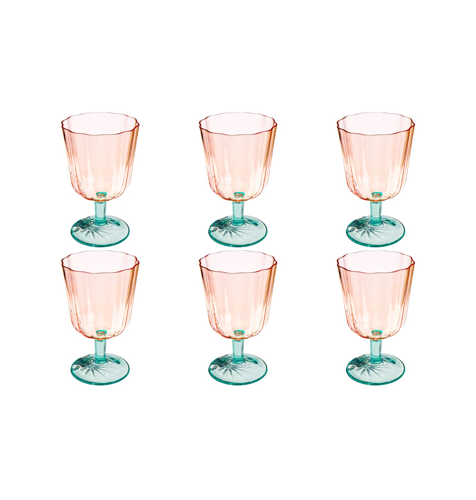 Набор больших стаканов Abode Homewares Vines Etch, 6 шт.
