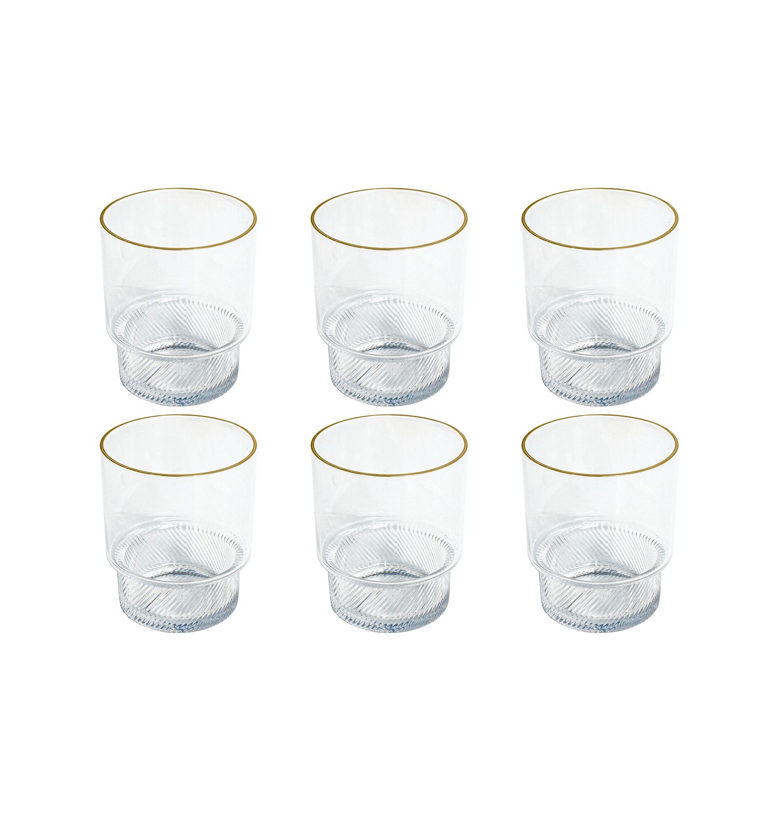 Набор бокалов Abode Homewares Stax Optic Twist, 6 шт.