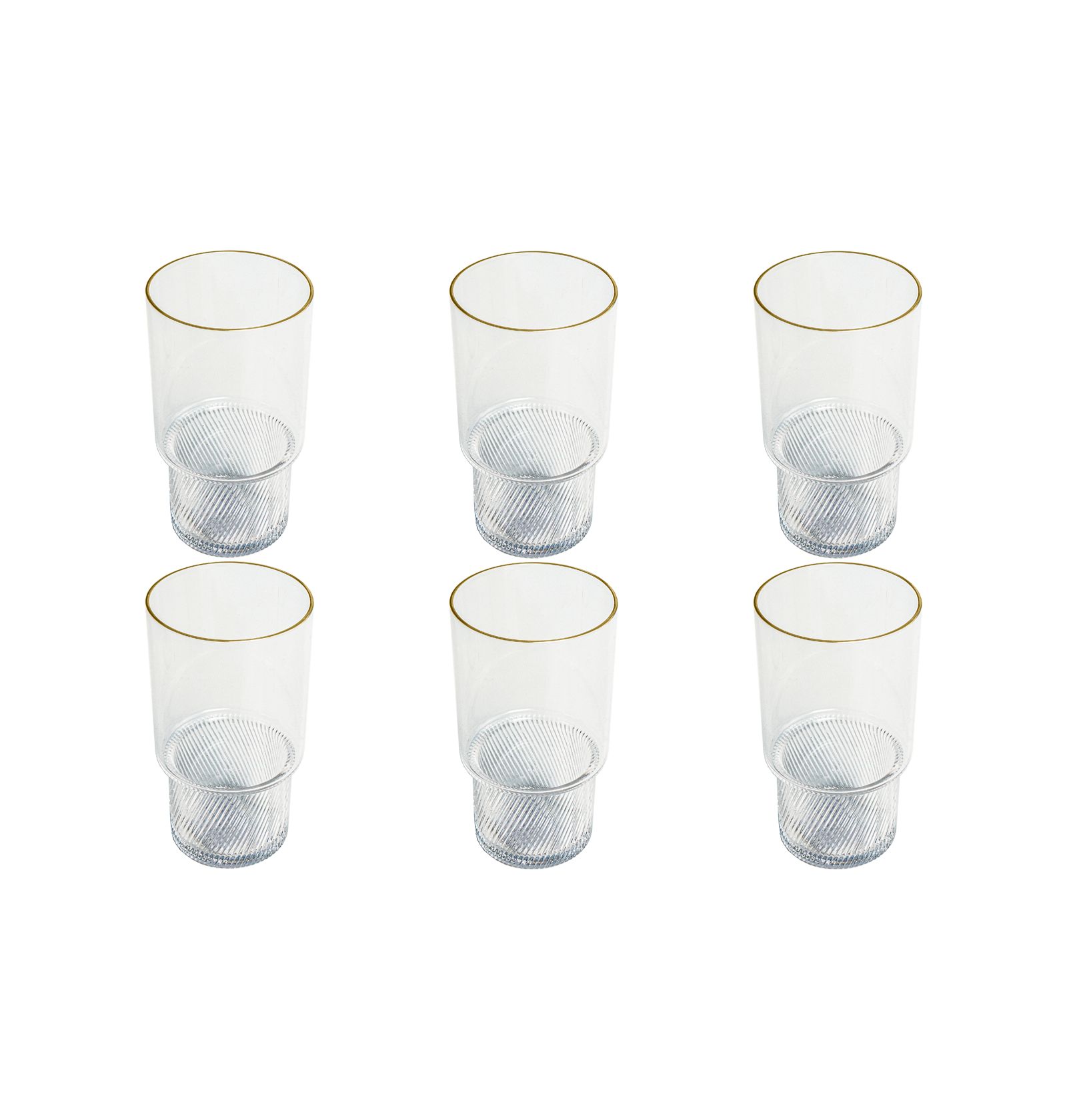 Набор бокалов Abode Homewares Stax Optic Twist Coupe, 6 шт.