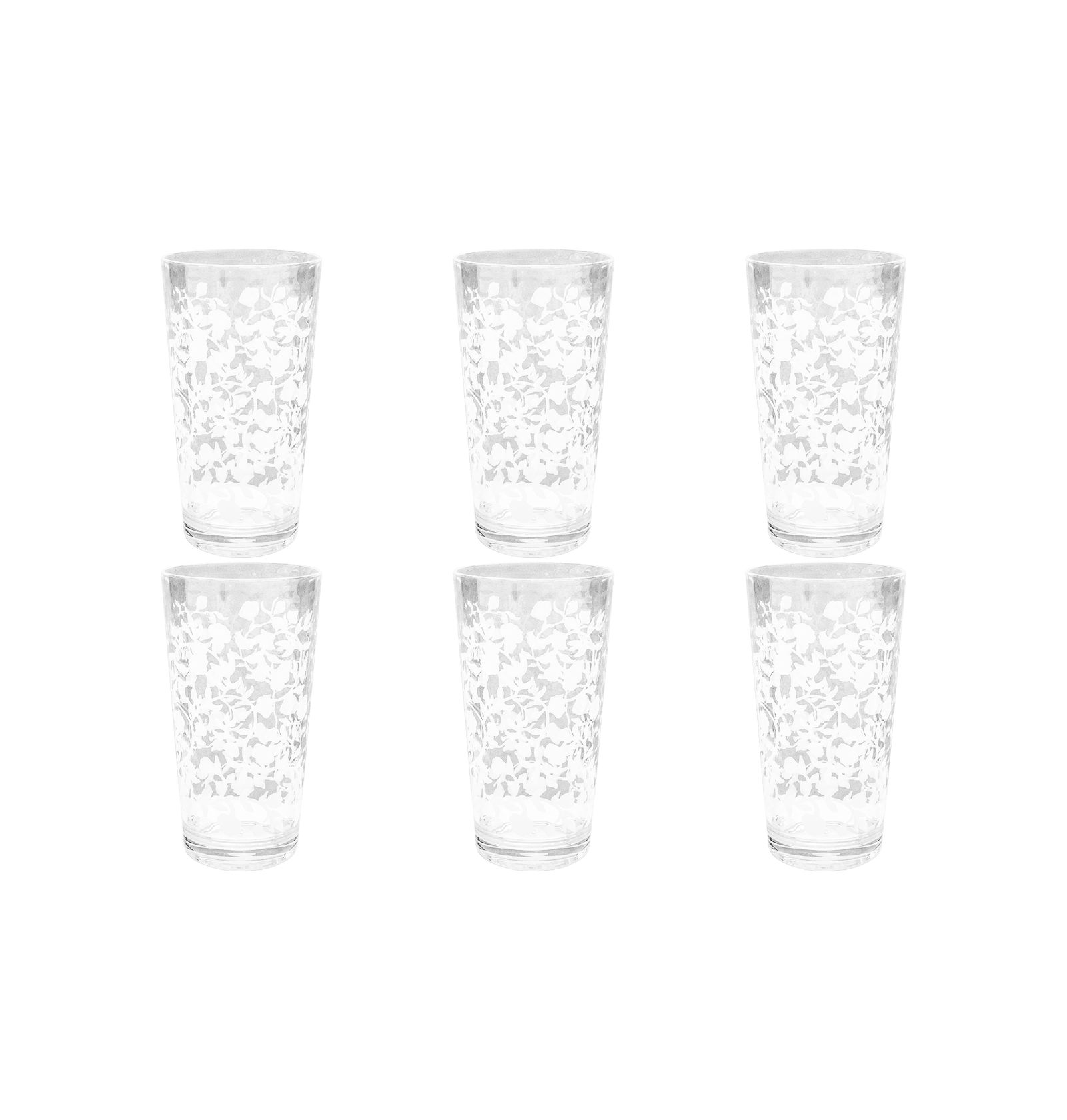 Abode Homewares Stax Optic Twist Double Old Fashioned Glasses, Set of 6