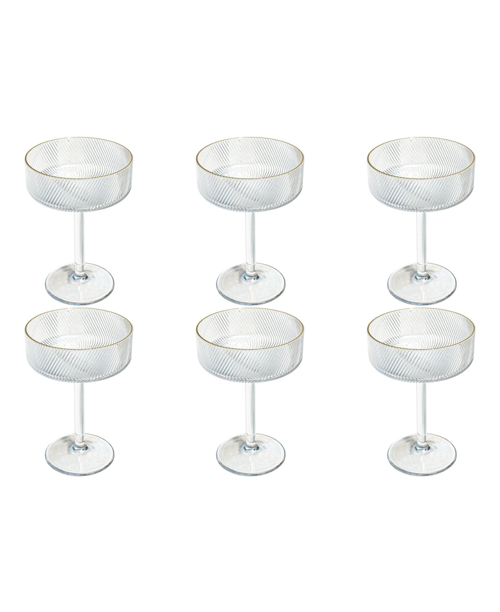 Набор бокалов Abode Homewares Stax Optic Twist Coupe, 6 шт