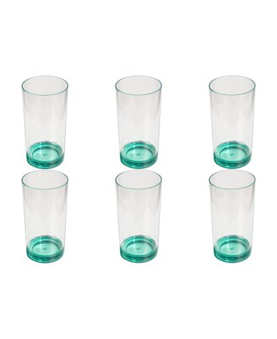 Abode Homewares Color Base Jumbo Glasses, Set of 6