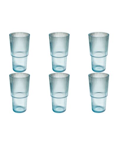 Набор из 6 больших стаканов с рифлением Abode Homewares Fine Ribbed