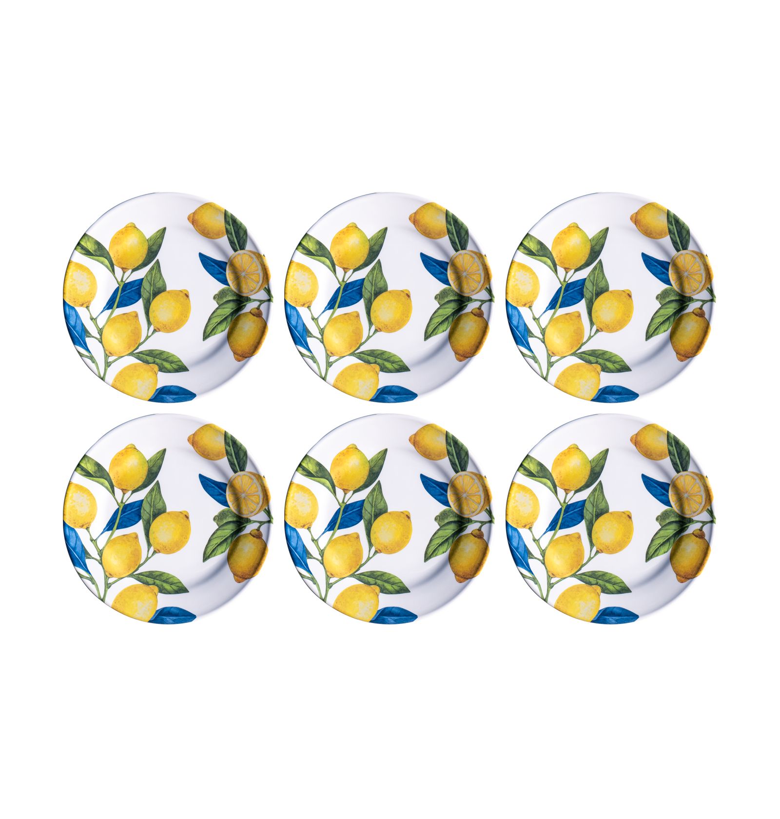 Abode Homewares Lemon Orchard 6-Pc. Dinner Plates, Service For 6