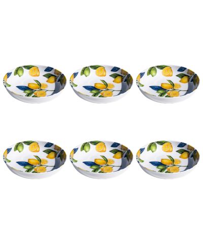 Abode Homewares Lemon Orchard 6-Pc. Low Bowls, Service For 6