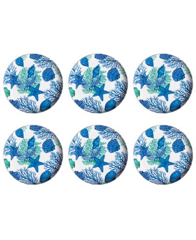 Abode Homewares набор из 6 тарелок для салата Coastal Coral