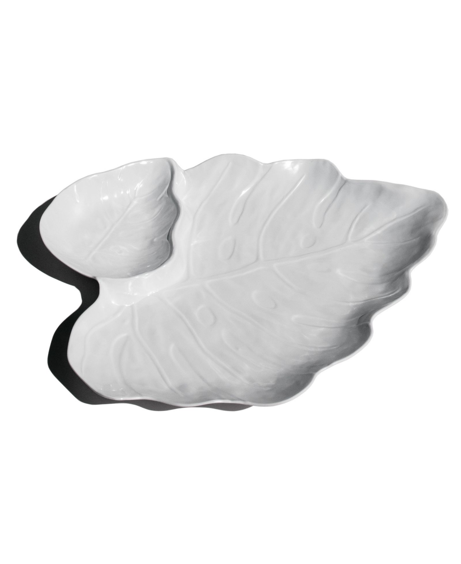 Блюдо для закусок Abode Homewares Coastal Leaf Chip and Dip Platter