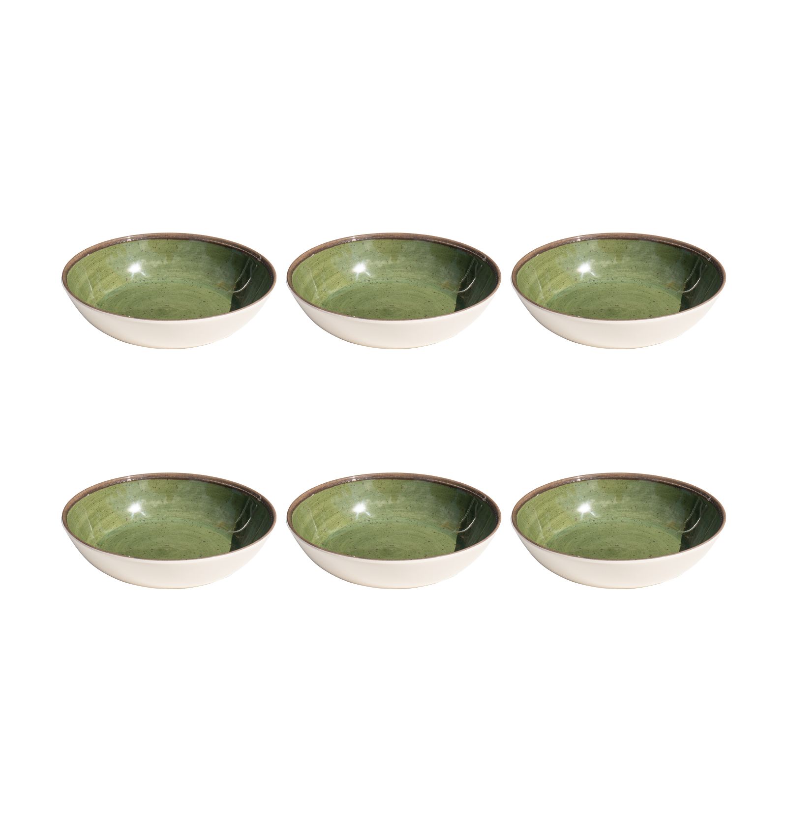 Abode Homewares Retreat Pottery Low 6-Pc. Bowls, Service For 6