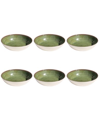 Abode Homewares Retreat Pottery Low 6-Pc. Bowls, Service For 6