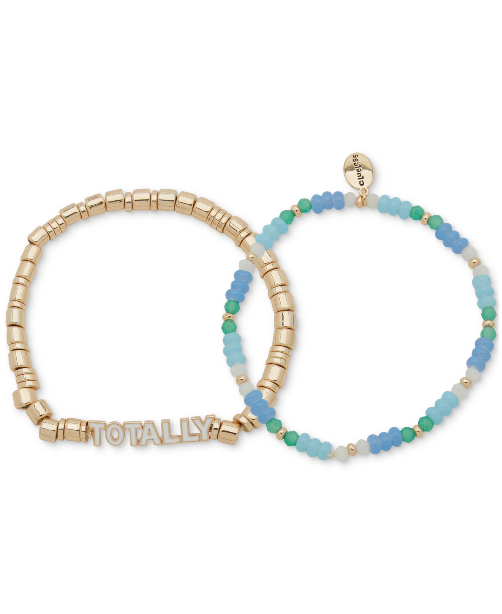 Комплект из 2-х браслетов Clueless Gold-Tone Totally Mixed Bead Stretch