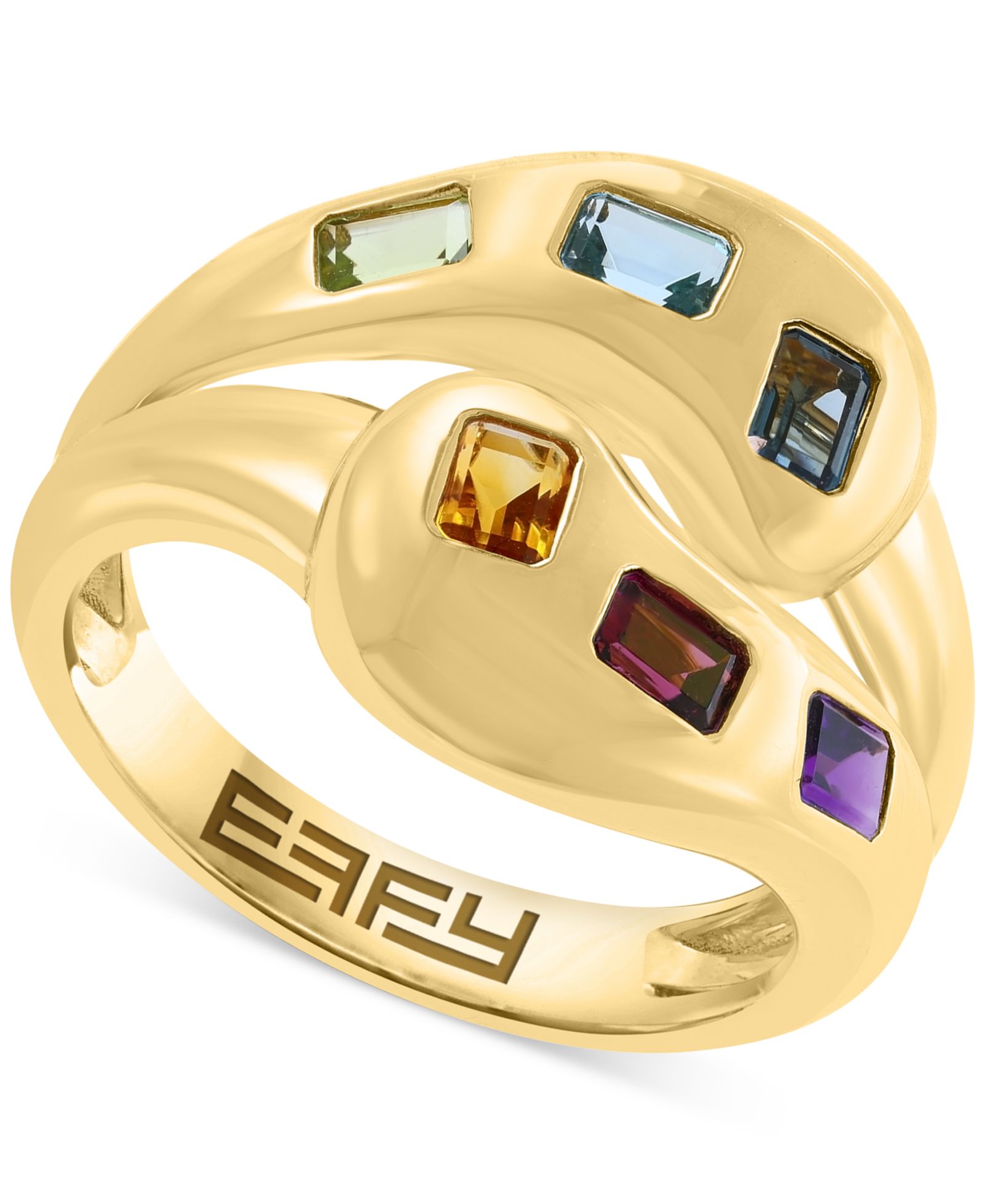 EFFY® Multi-Gemstone Statement Ring (1-1/2 ct. t.w.) in 14k Yellow Gold-Plated Sterling Silver