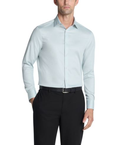Calvin Klein Мужская рубашка Slim Fit без складок из эластичной ткани