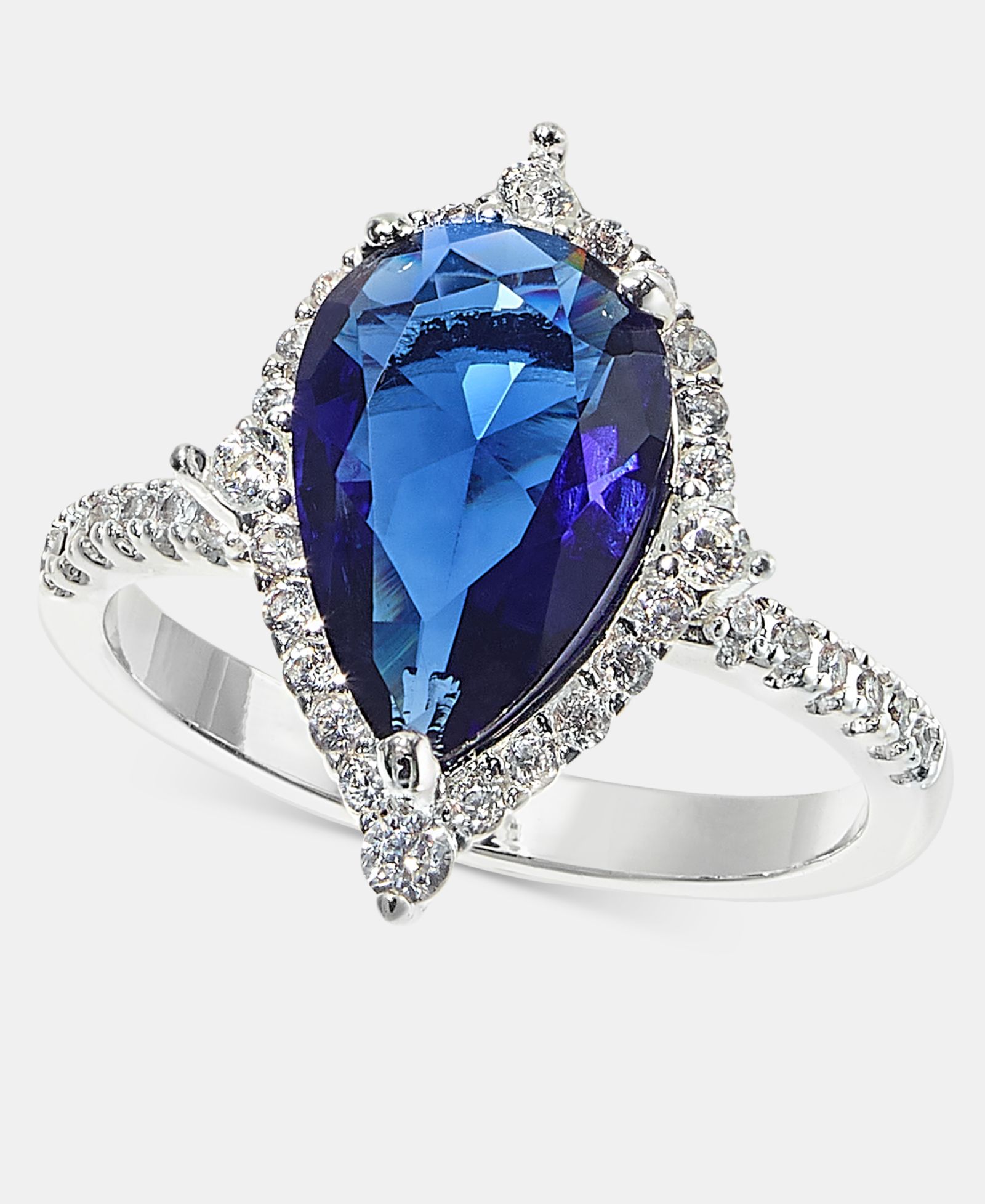 Charter Club Pavé & Pear-Shape Color Crystal Ring, Exclusively at Macy's