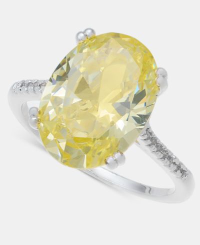 Charter Club Oval Crystal Statement Ring, Macy's Exclusive