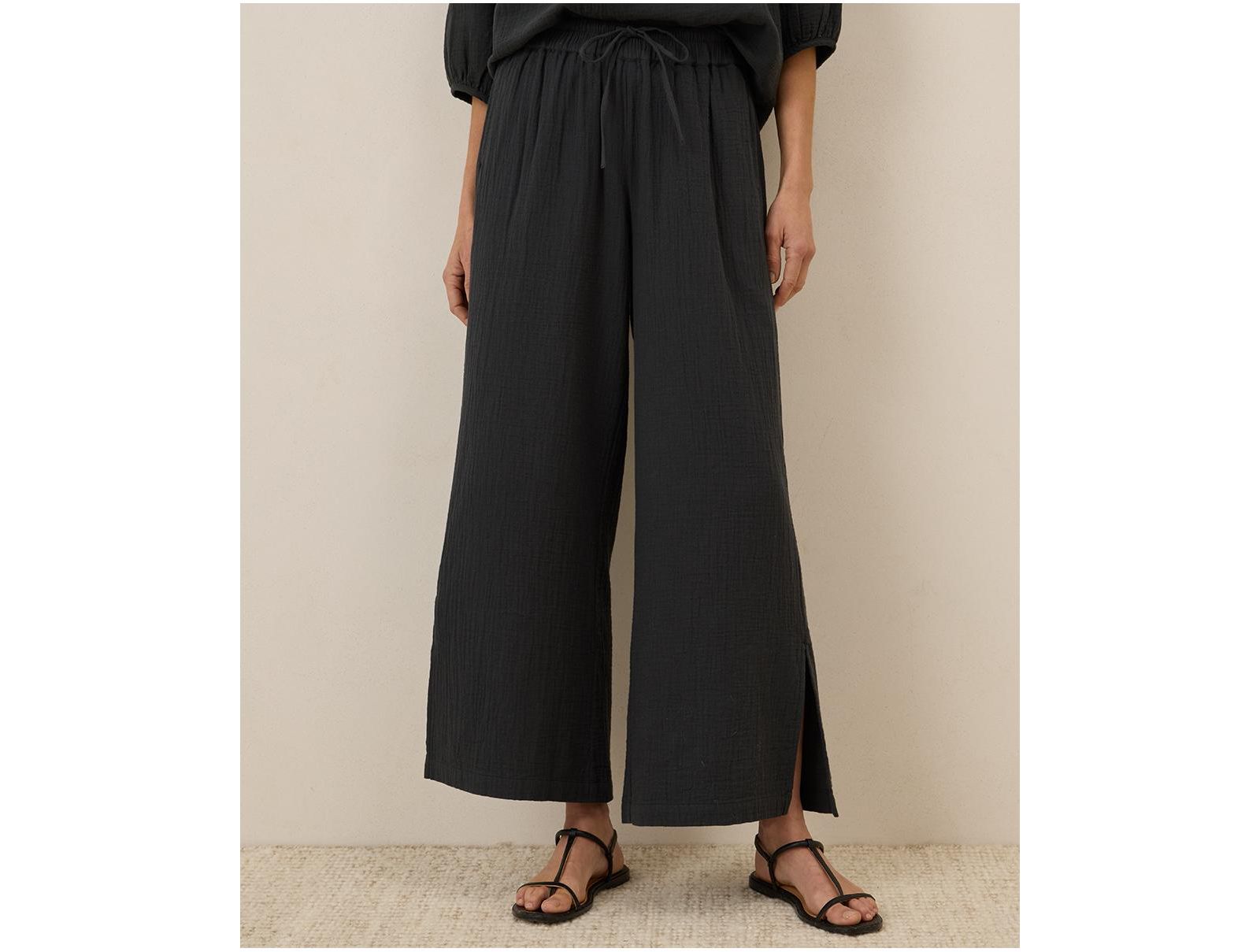 Pact Women's Organic Cotton Coastal Double Gauze Split Hem Pant
