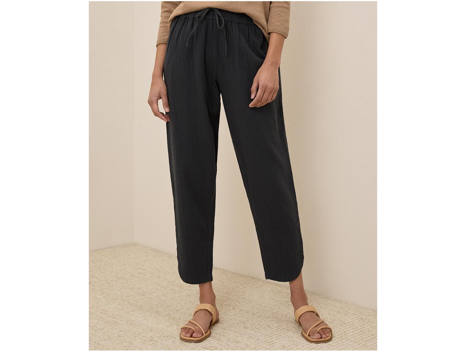 Брюки Pact Women's Organic Cotton Coastal Double Gauze Tapered Pull-On